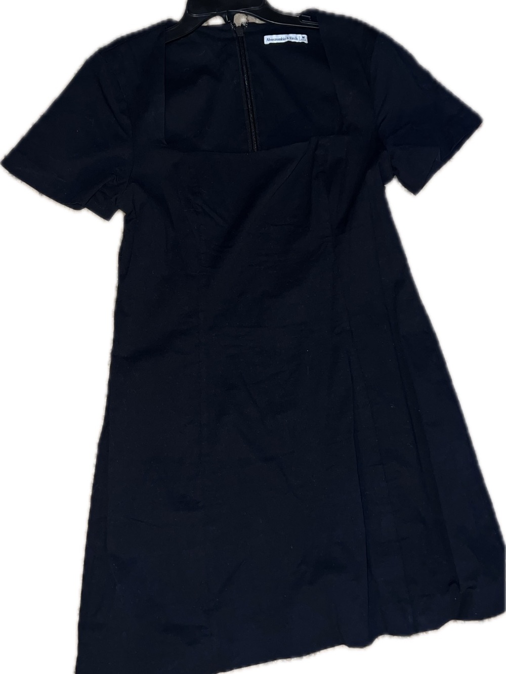 Abercrombie Black Short-Sleeve A-Line Dress. Size M